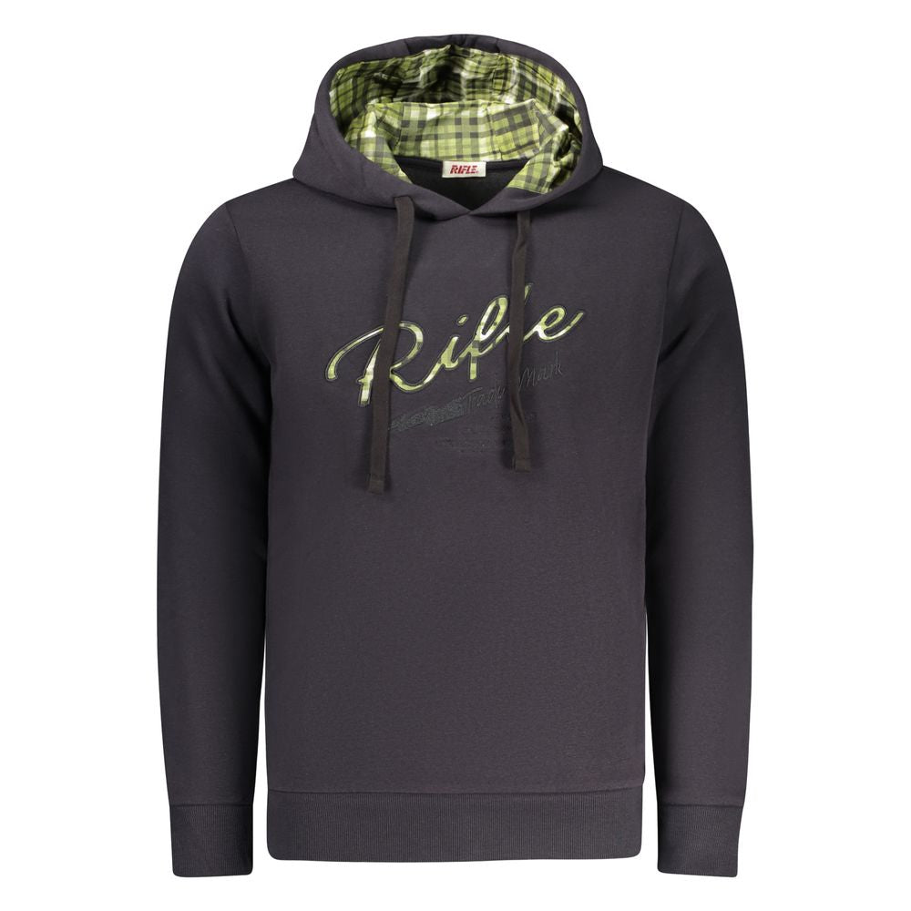 Sweat à capuche en coton Rifle bleu pour homme