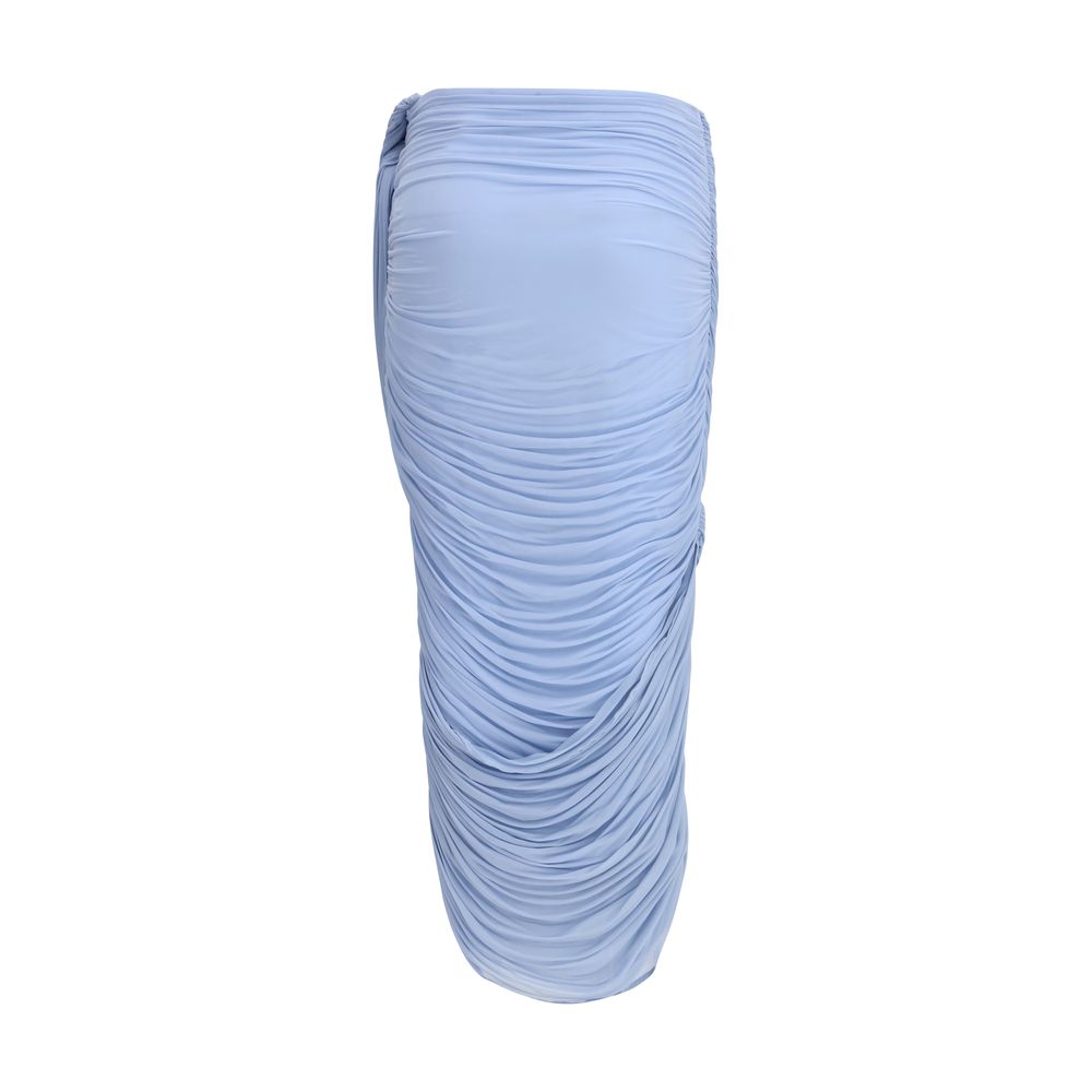 Magda Butrym Light Blue Copper Midi Skirt