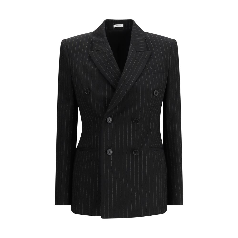 Blazer en laine noire Alexander McQueen