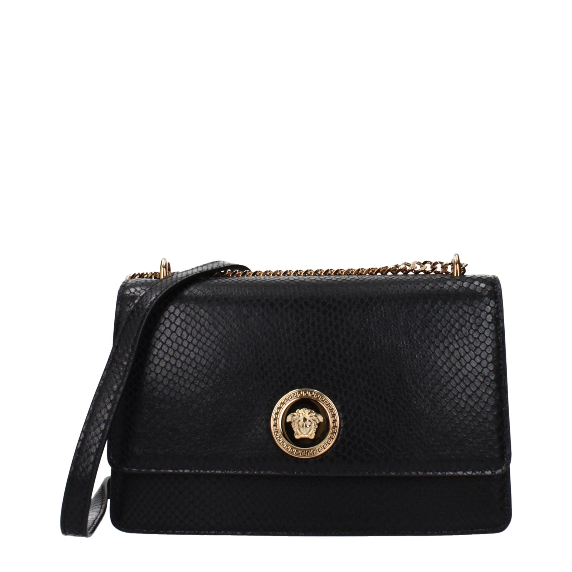 Versace Black Leather Crossbody Bag
