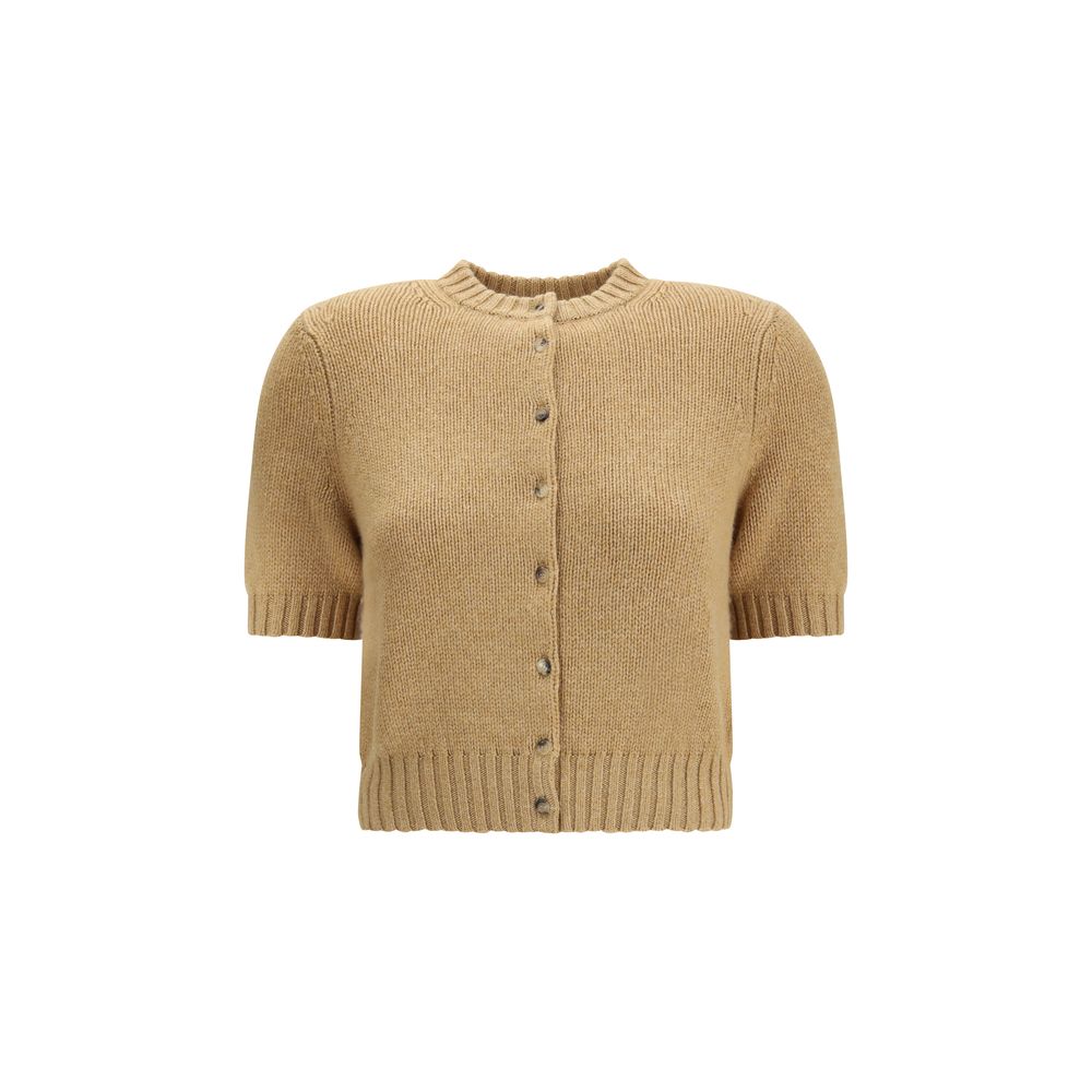 Khaite Beige Cashmere Cardigan