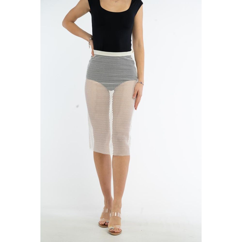 Jupe midi Patrizia Pepe en polyester blanc