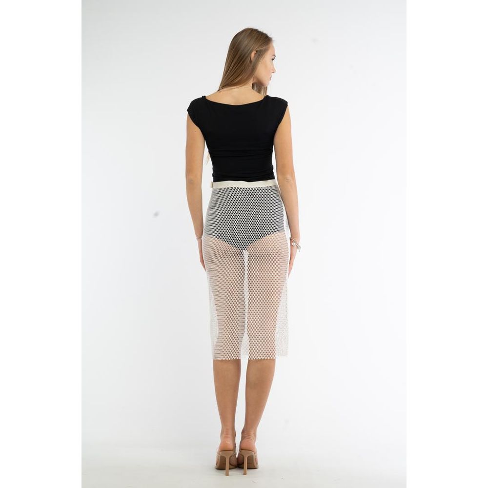 Jupe midi Patrizia Pepe en polyester blanc