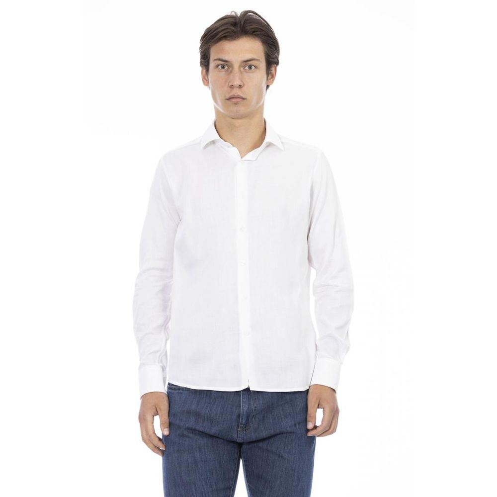 T-shirt Baldinini Trend en coton blanc à manches longues