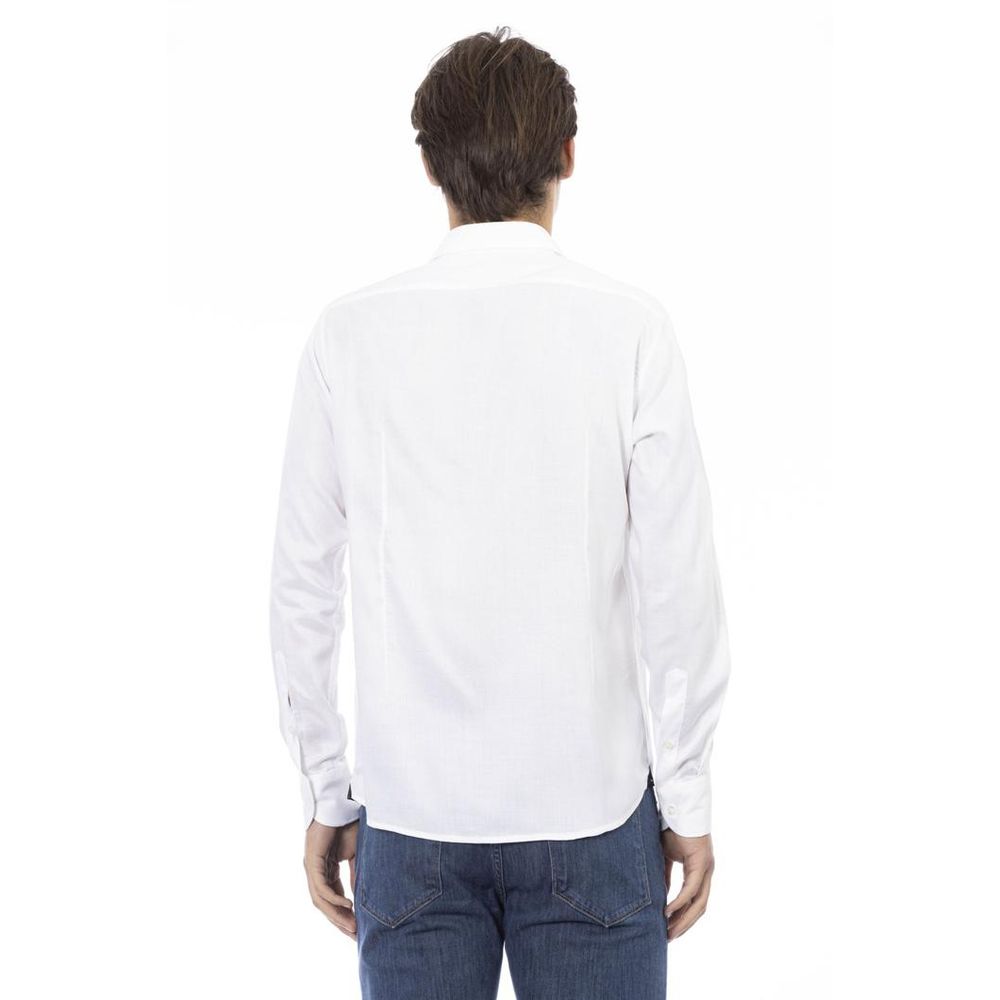 T-shirt Baldinini Trend en coton blanc à manches longues