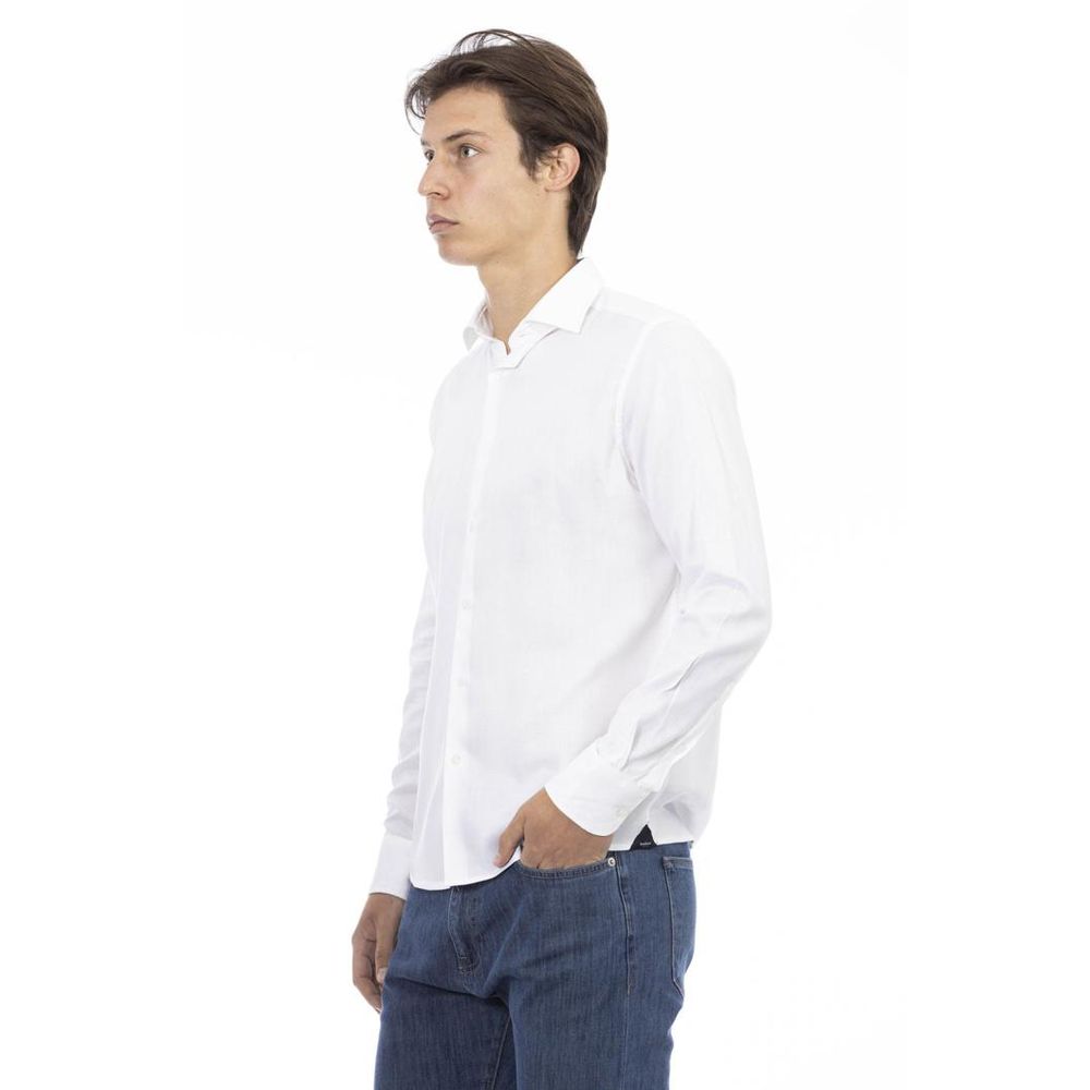 T-shirt Baldinini Trend en coton blanc à manches longues