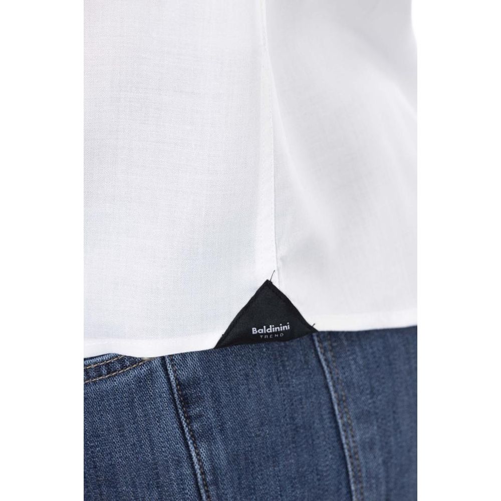 T-shirt Baldinini Trend en coton blanc à manches longues