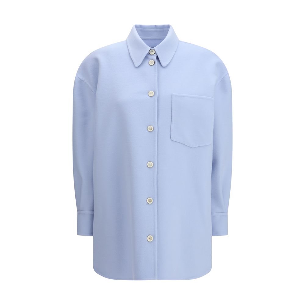 Fabiana Filippi Light Blue Fleece Wool Shirt