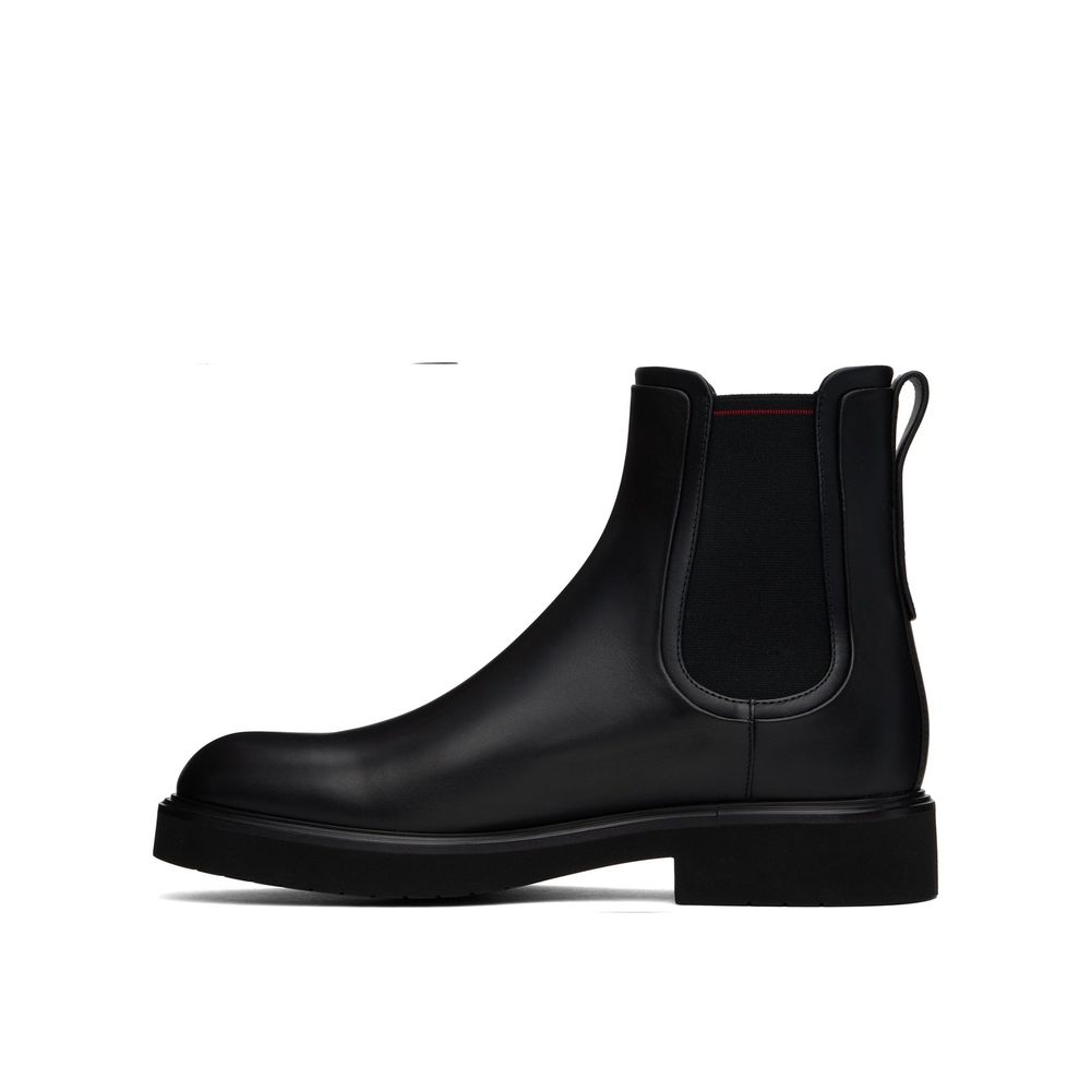 Salvatore Ferragamo Black Calfskin Chelsea Boots