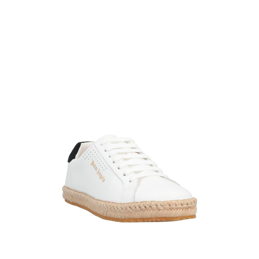 Palm Angels White Calfskin Platform Sneakers