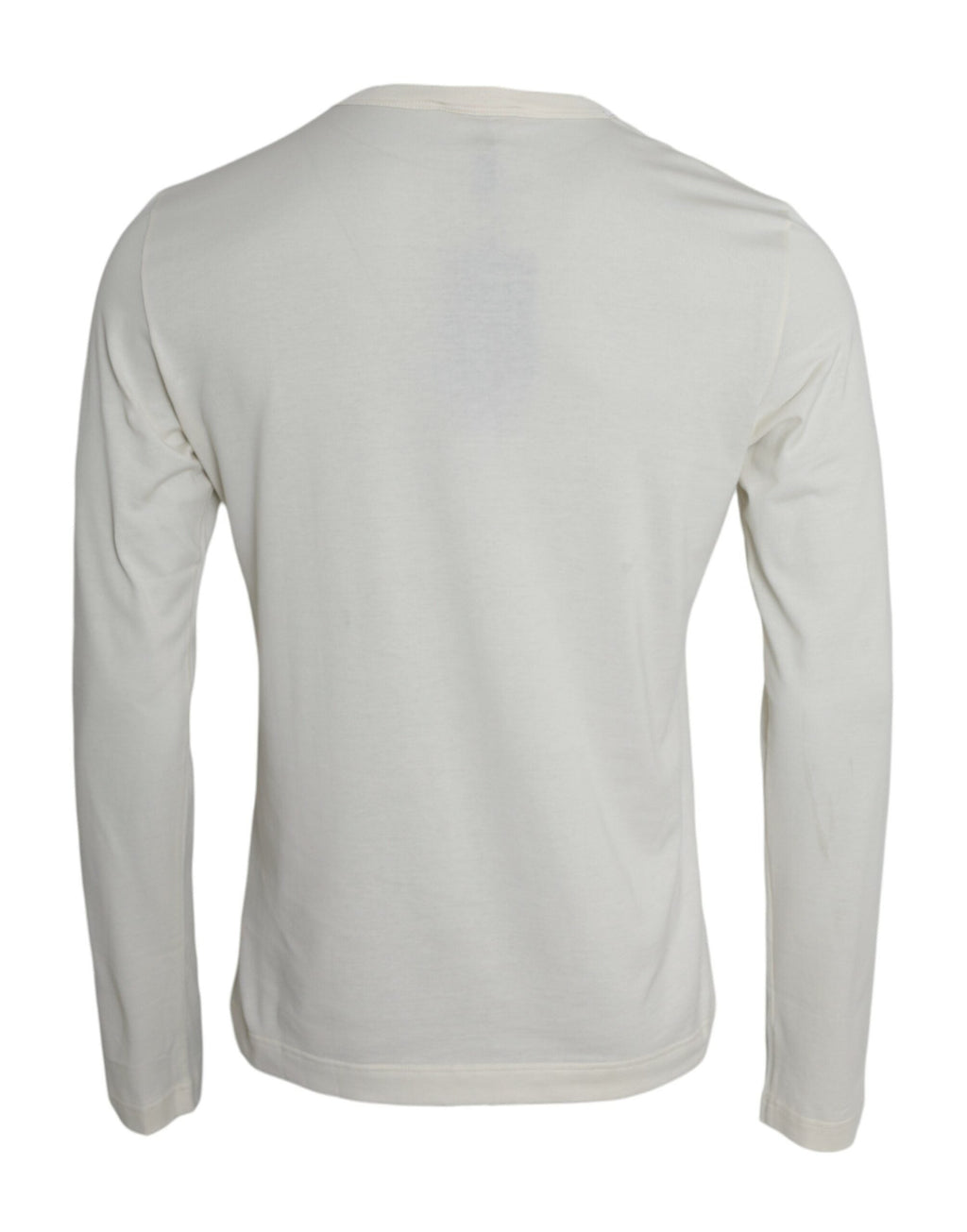 Dolce & Gabbana White Cotton Long Sleeve T-Shirt