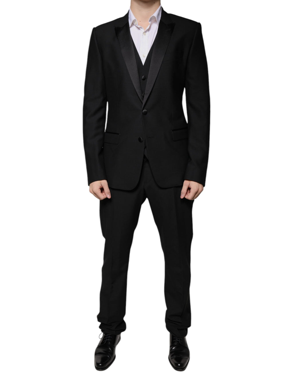 Dolce & Gabbana Black Virgin Wool Tuxedo