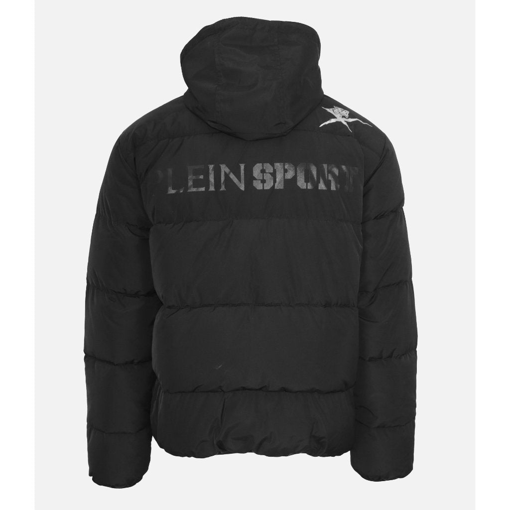 Plein Sport Black Polyester Parka