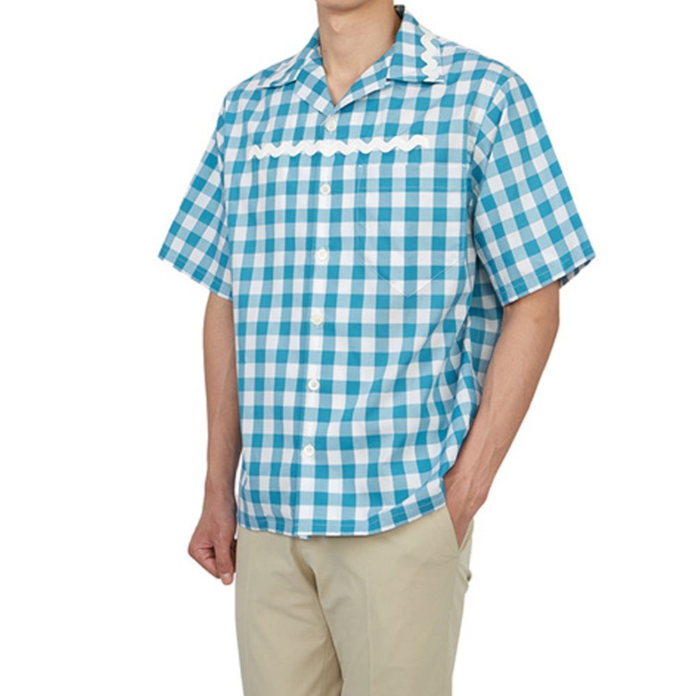 Chemise Prada en coton bleu à motifs