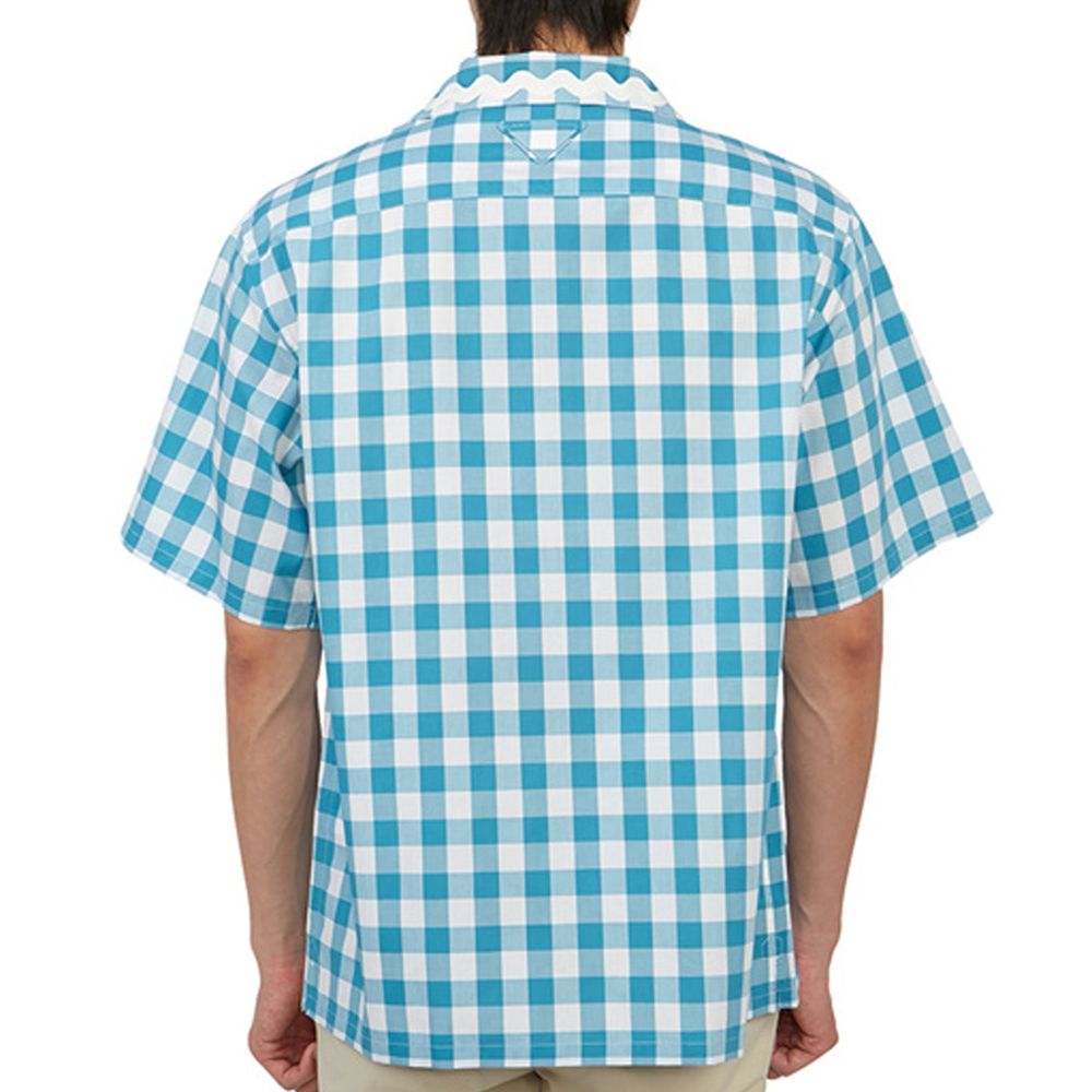 Chemise Prada en coton bleu à motifs