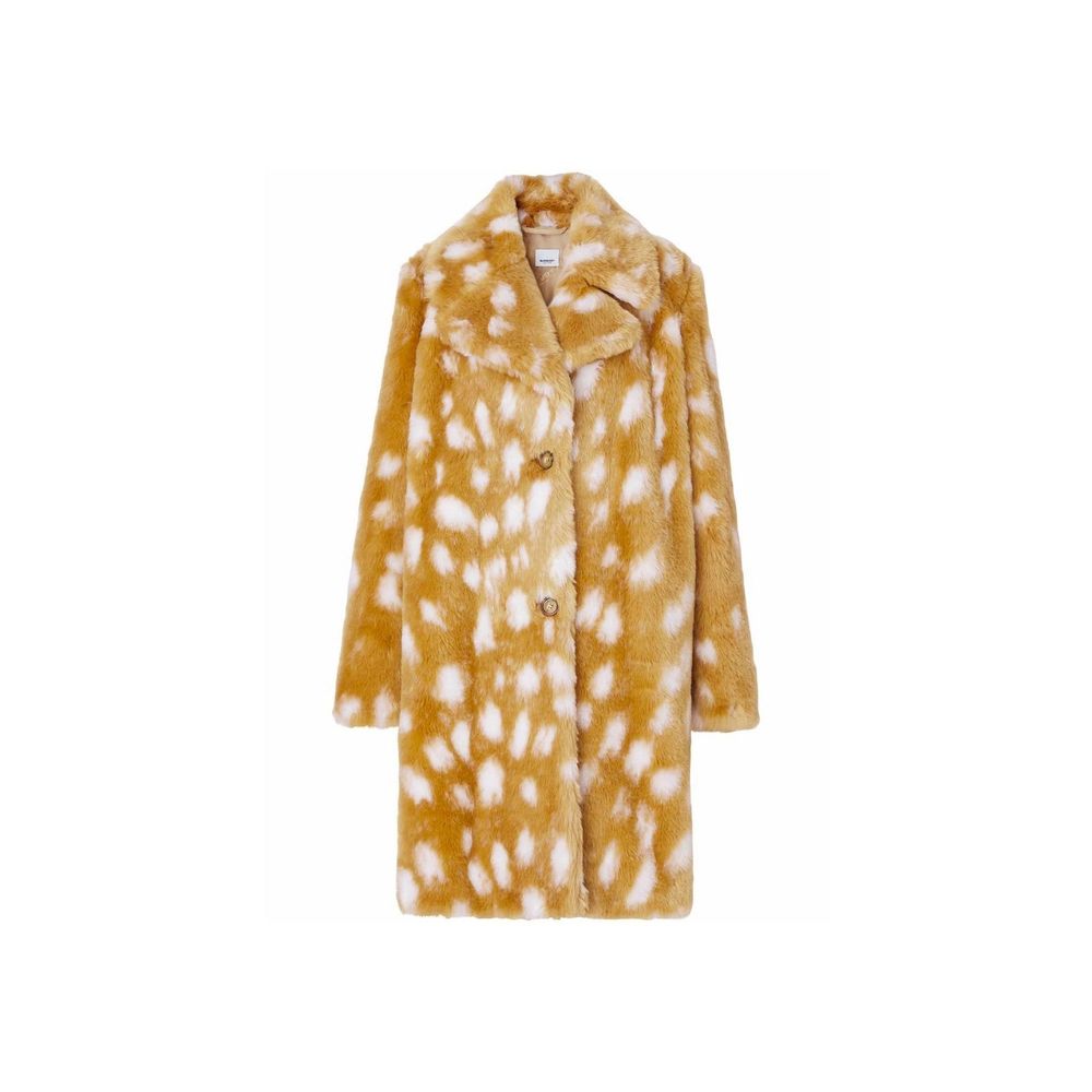 Manteau Burberry en cuir d'agneau beige