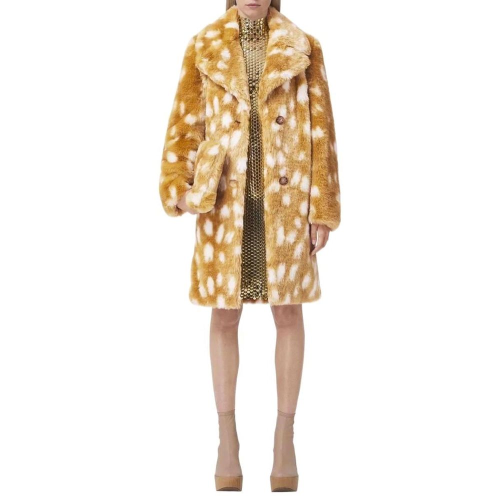 Manteau Burberry en cuir d'agneau beige