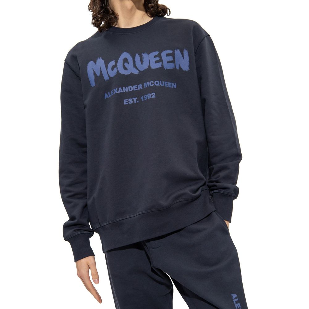 Sweat-shirt Alexander McQueen en coton bleu