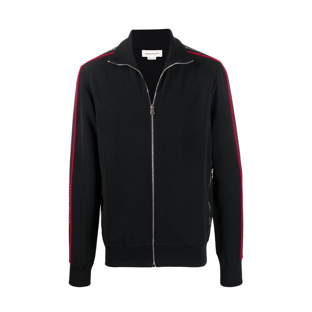 Sweat-shirt noir en viscose Alexander McQueen