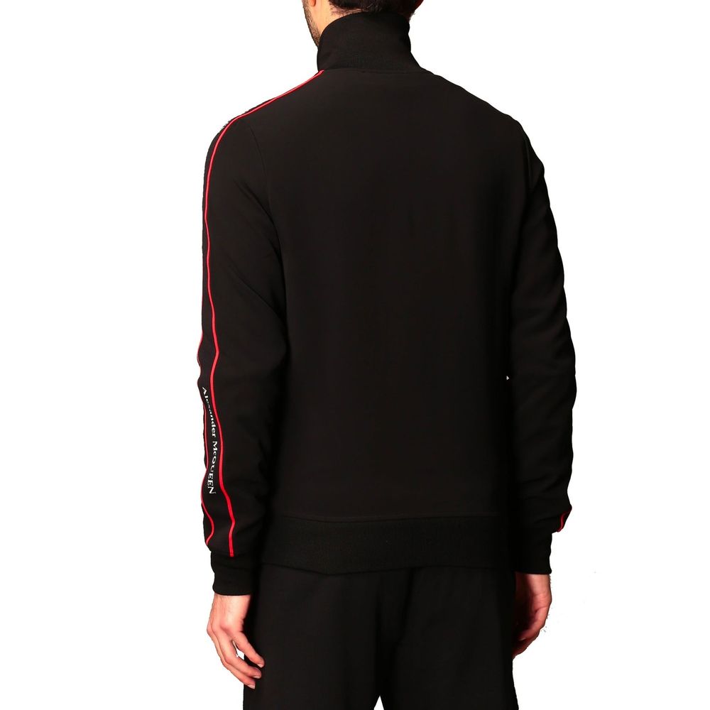 Sweat-shirt noir en viscose Alexander McQueen