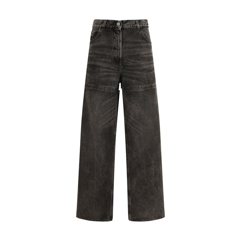 Le jean taille haute The Attico en coton noir