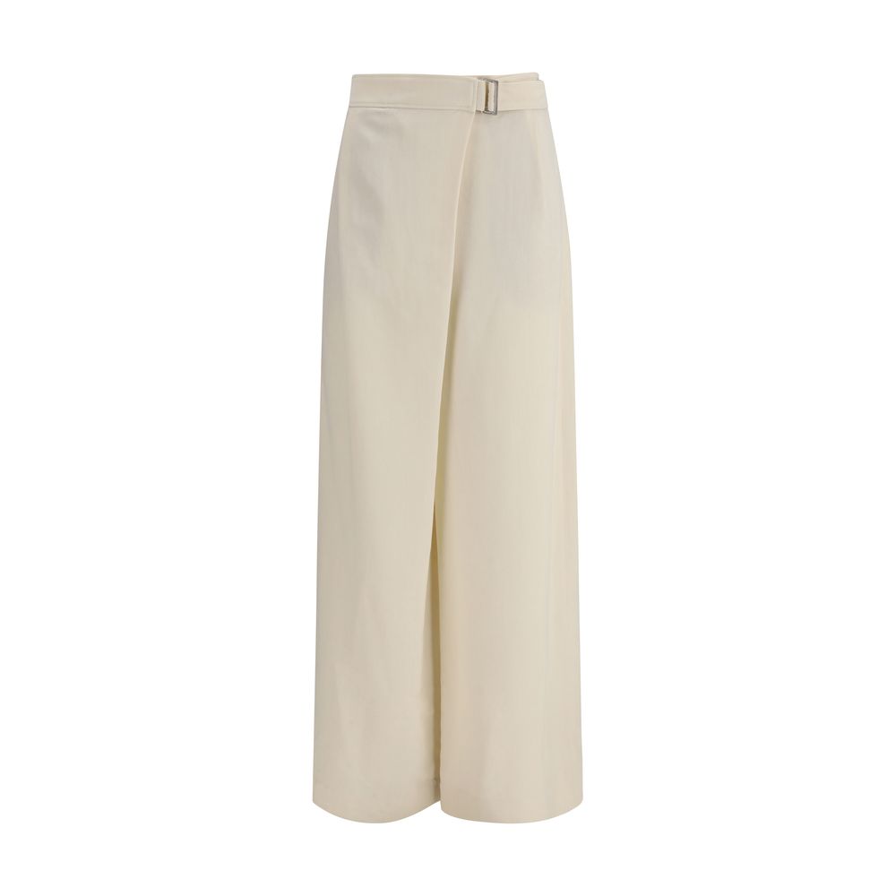 Brunello Cucinelli Pantalon décontracté beige en viscose