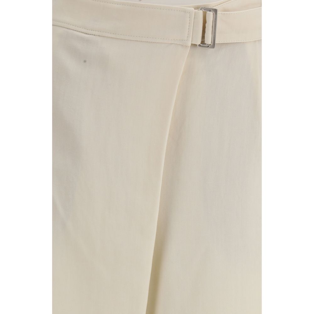 Brunello Cucinelli Pantalon décontracté beige en viscose