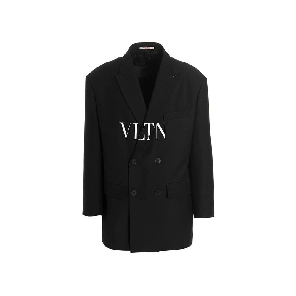 Blazer en soie noire Valentino