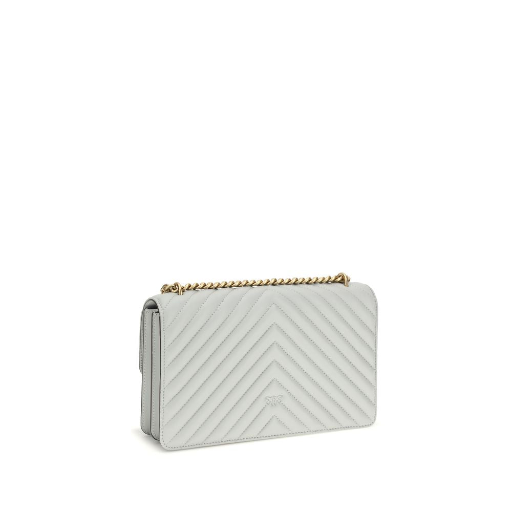 Sac à bandoulière en cuir de veau gris Bos Taurus PINKO