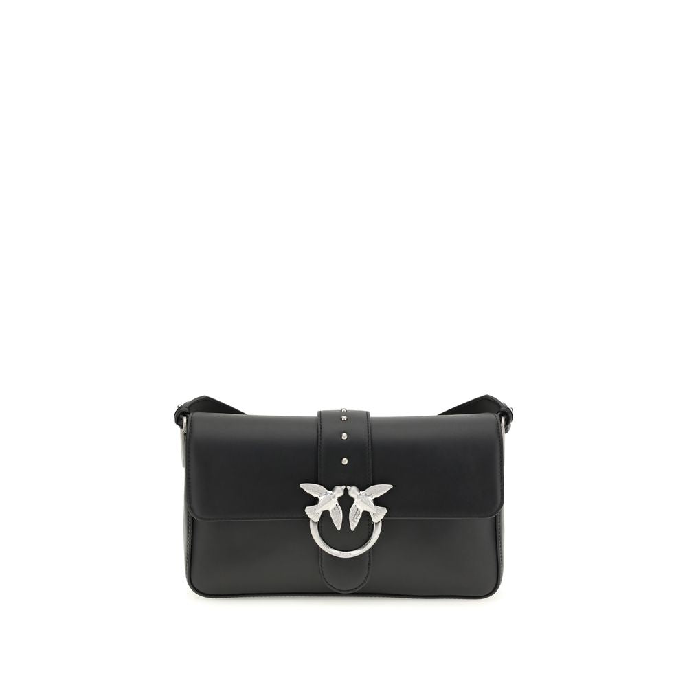 Sac porté épaule PINKO en cuir noir