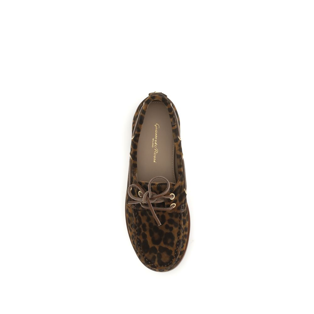 Mocassins à enfiler multicolores en cuir de veau Bos Taurus Gianvito Rossi