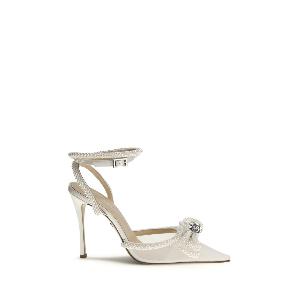 Escarpins à talons hauts en soie blanche MACH & MACH