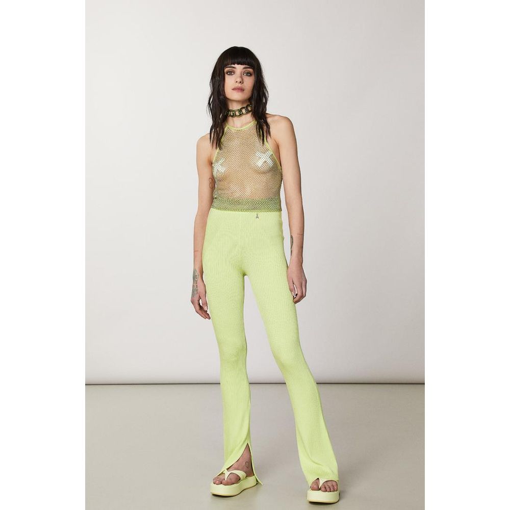 Pantalon décontracté Patrizia Pepe jaune en viscose