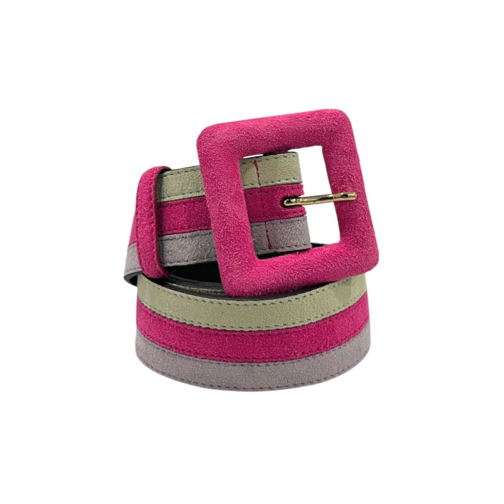 Ceinture femme Borbonese en cuir multicolore