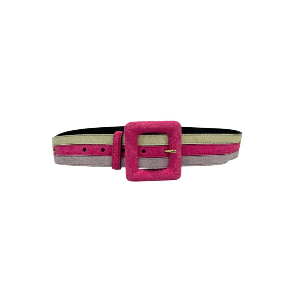 Ceinture femme Borbonese en cuir multicolore