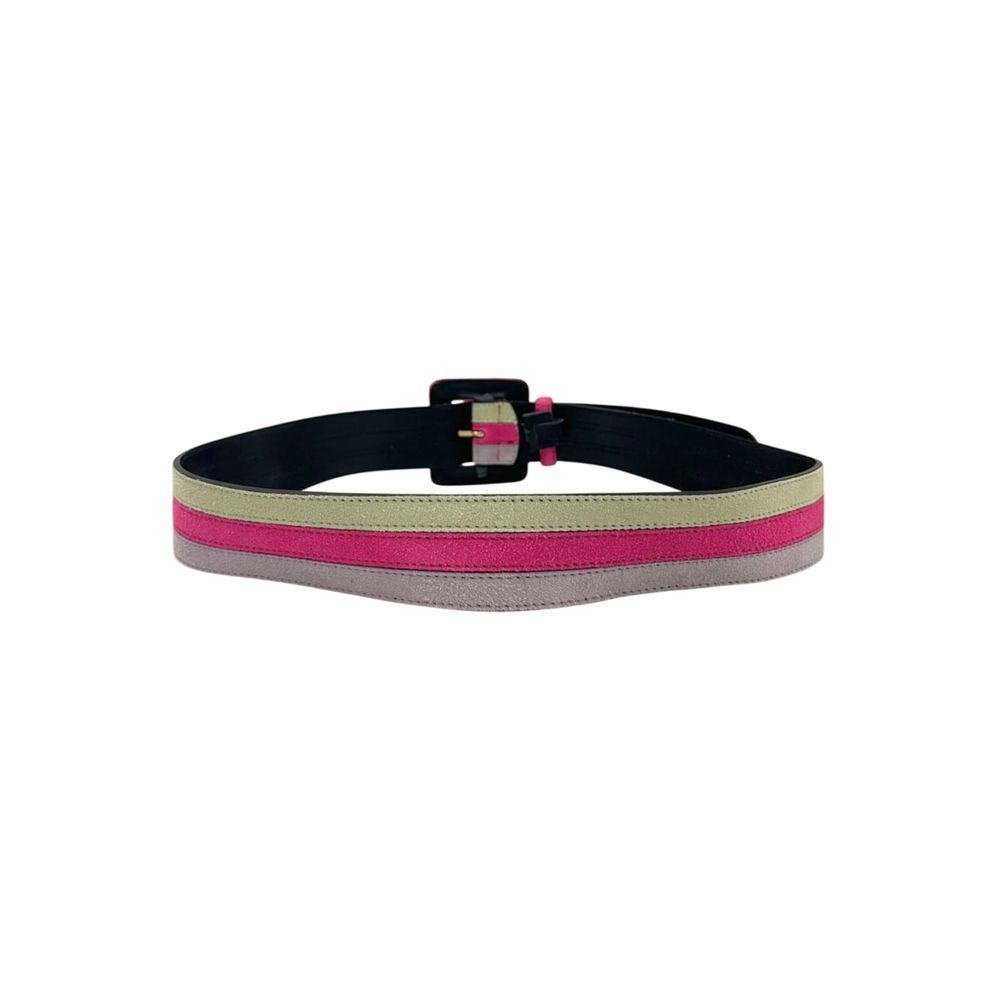 Ceinture femme Borbonese en cuir multicolore