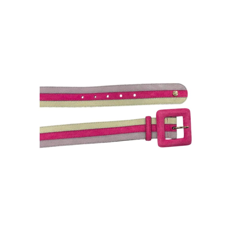 Ceinture femme Borbonese en cuir multicolore