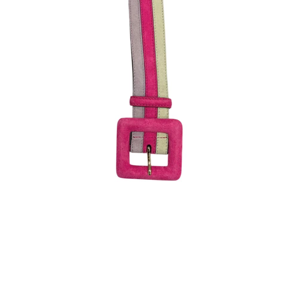 Ceinture femme Borbonese en cuir multicolore