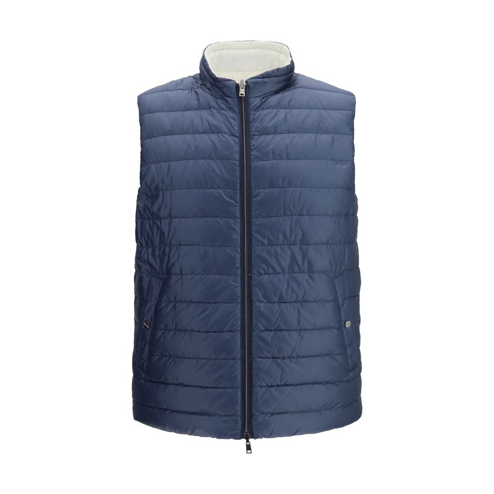 Veste sans manches en polyamide blanc Herno
