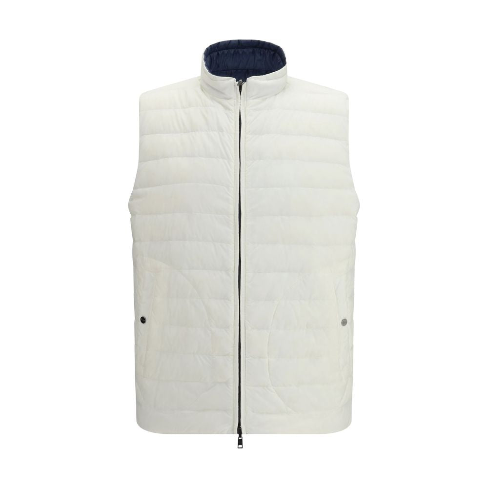 Veste sans manches en polyamide blanc Herno