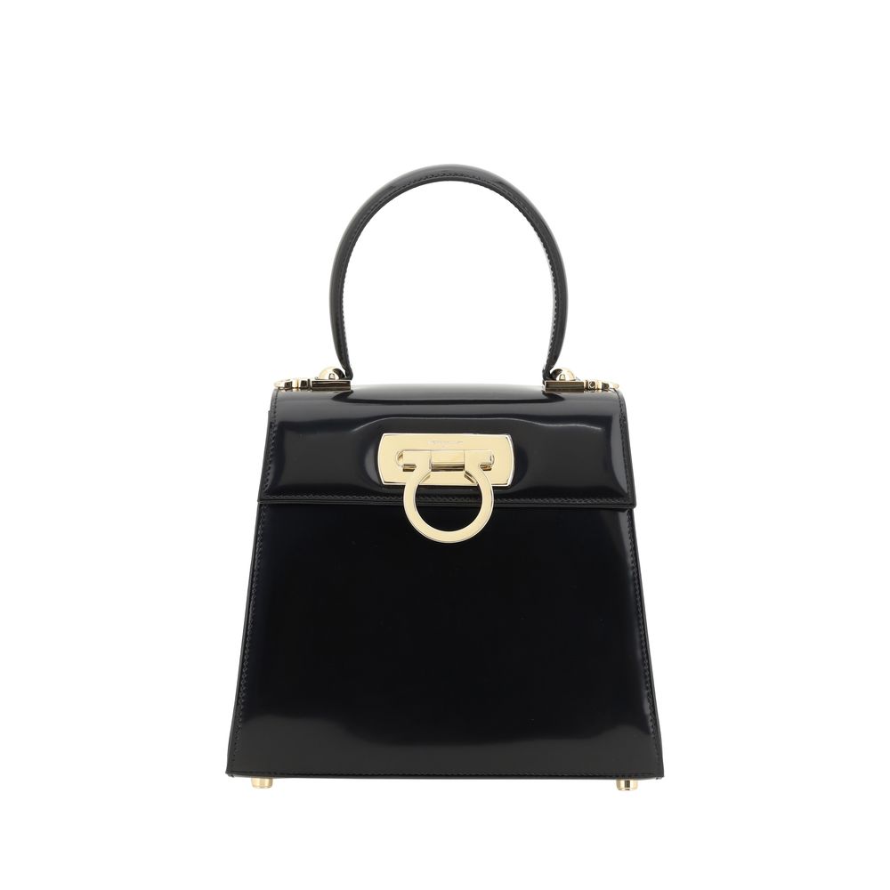 Sac à main Ferragamo en cuir de veau noir