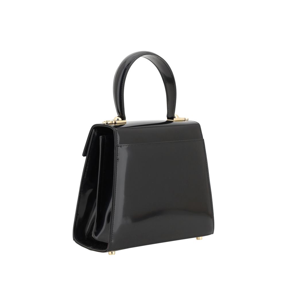 Sac à main Ferragamo en cuir de veau noir