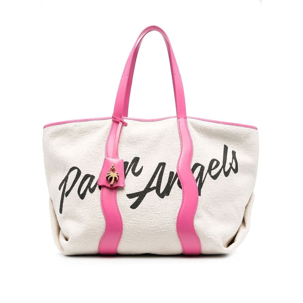 Sac cabas en toile blanc Palm Angels