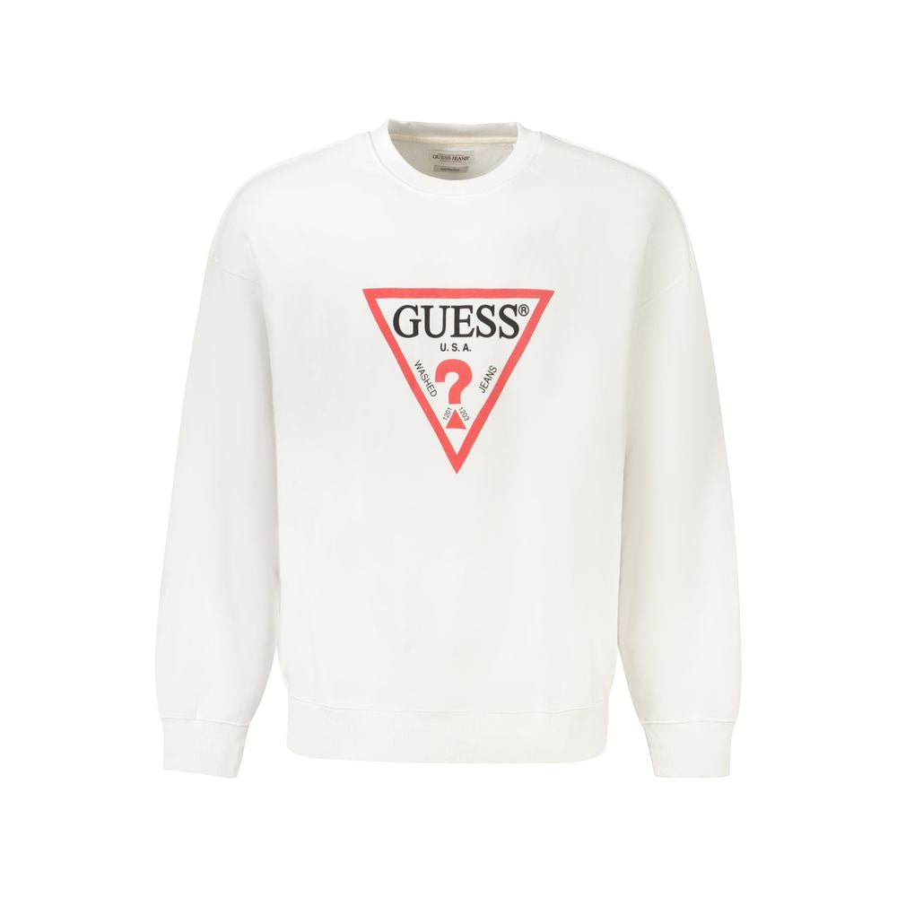 Pull en coton blanc pour homme Guess Jeans