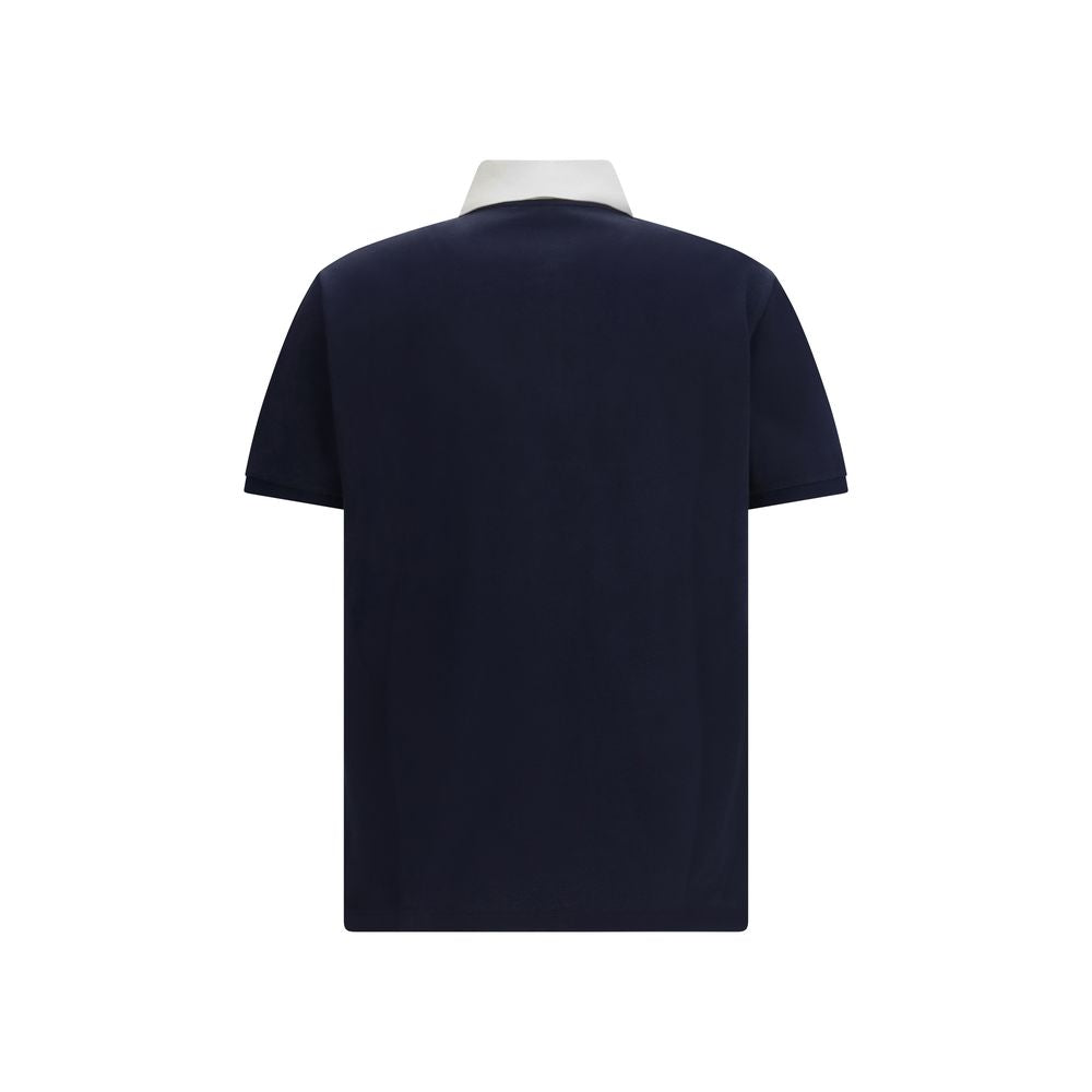 Polo en coton bleu Gucci