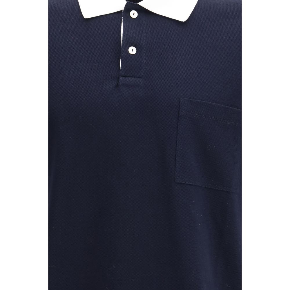 Polo en coton bleu Gucci