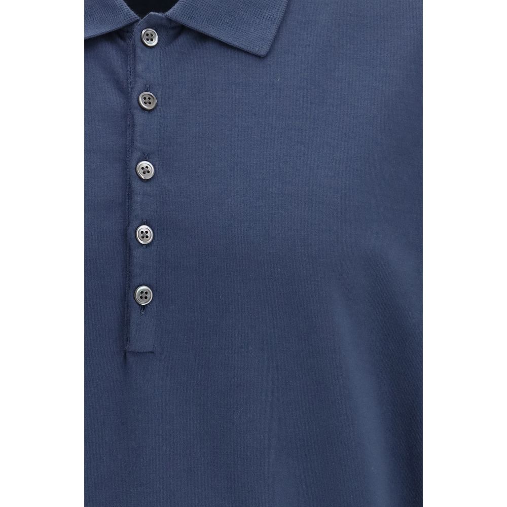 Polo en coton bleu Thom Browne