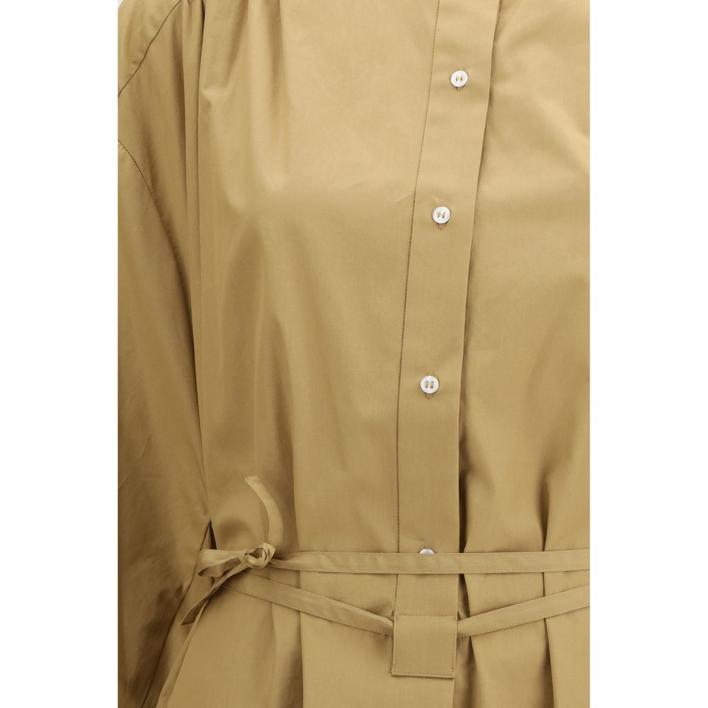 Robe décontractée en coton beige Loulou De Saison
