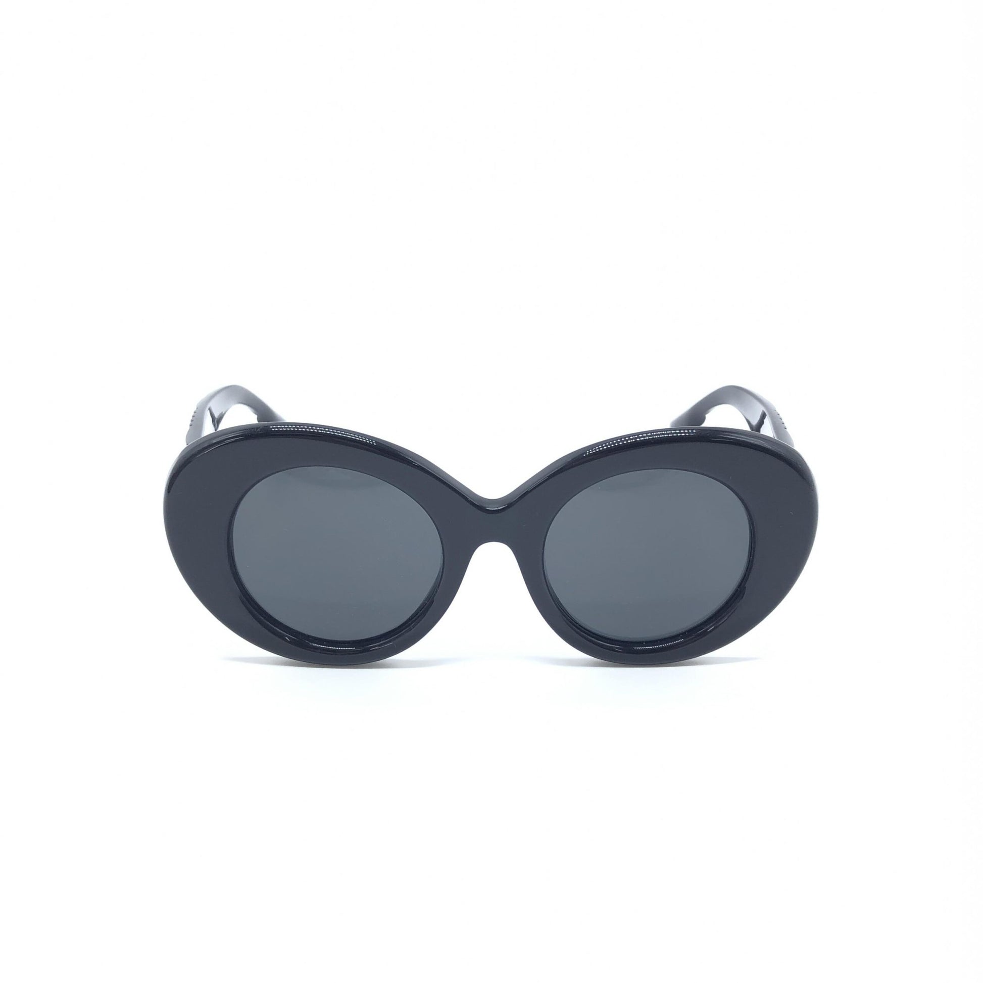 Burberry Black Oversized Round Sunglasses
