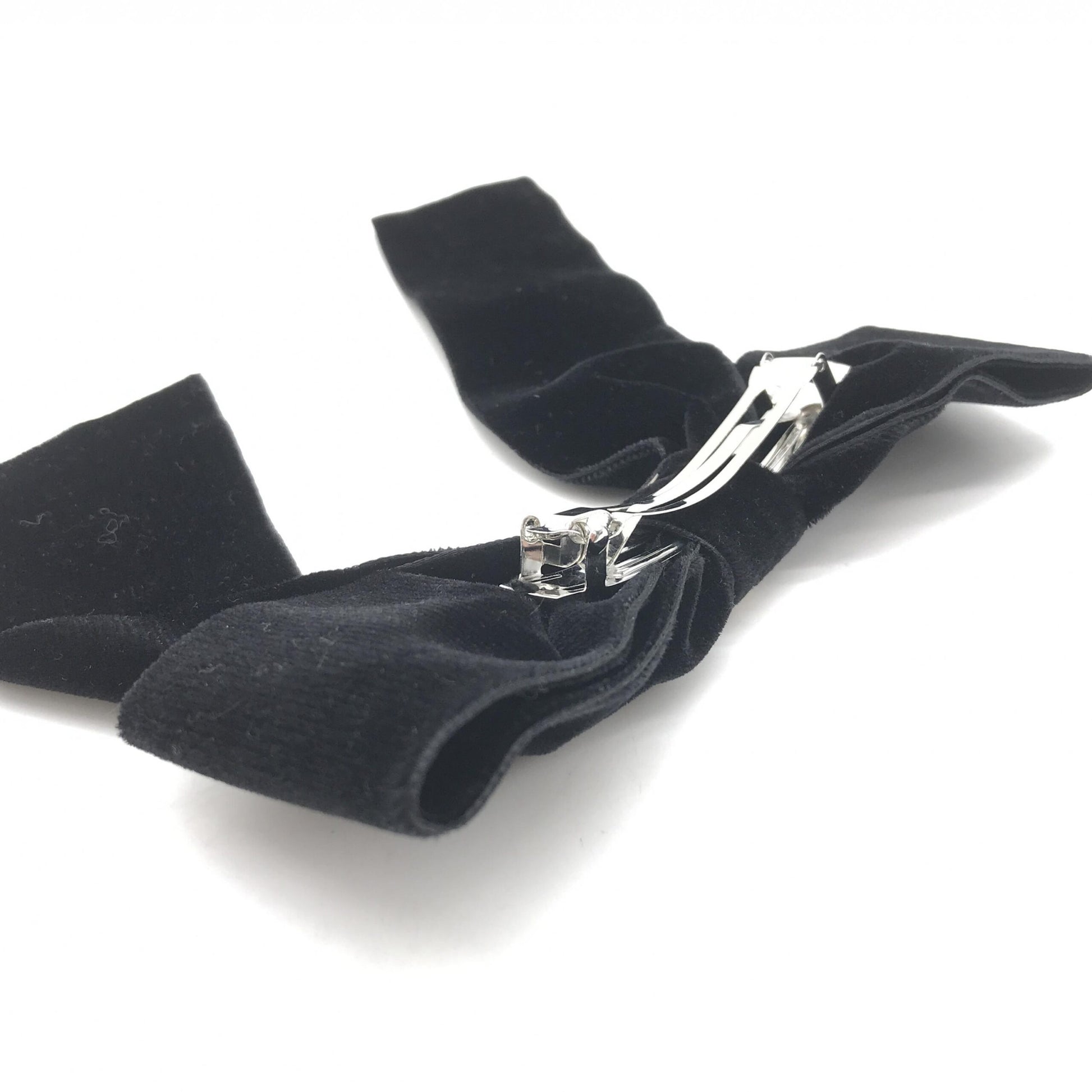 Chanel Black Velvet Bow Hair Accessory